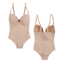 Body Modelador Feminino Com Bojo e Abertura Bustiê Redutor de Barriga Medidas